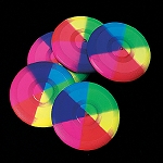 Plastic Mini Rainbow Flying Disks -  3 1/2