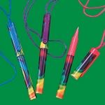 Plastic Tie-Dyed Pen Necklaces