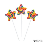 Star-Shaped Swirl Pops