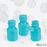 Mini Light Blue Hexagon Bubble Bottles