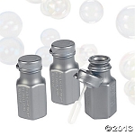 Mini Silver Hexagon Bubble Bottles