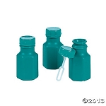 Mini Teal Hexagon Bubble Bottles