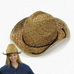 Adult's Straw High Crown Western Hats