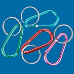 Metallic Aluminum Clip Key Chains