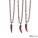 Chili Pepper Beaded Necklaces