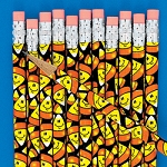 Smile Face Candy Corn Pencils