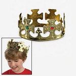 Plastic Jeweled Goldtone Crowns