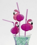 Flamingo Tropical Drink Straws