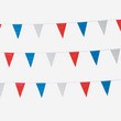 100' Red, White & Blue Pennant Banner
