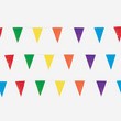 100' Multicolor Polyplastic Pennant Banner
