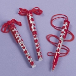 Plastic Valentine Pen On A Cord 