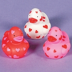 Vinyl Mini Valentine Rubber Ducks