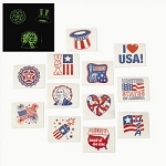 Glow-In-The-Dark Patriotic Tattoos