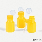 Mini Yellow Hexagon Bubble Bottles