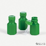 Mini Green Hexagon Bubble Bottles