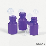 Mini Purple Hexagon Bubble Bottles