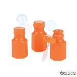 Mini Orange Hexagon Bubble Bottles