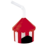 12oz. Plastic Big Top Cups With Straws