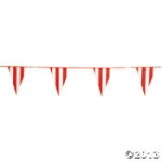 100' Red & White Pennant Banner