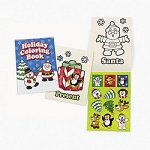 Holiday Coloring Books with Sticker Sheets