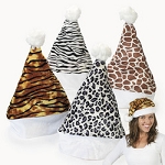 Animal Print Santa Hats