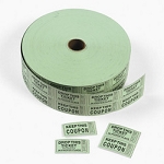 Green Coupon Double Roll Tickets