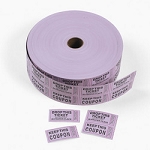 Purple Coupon Double Roll Tickets