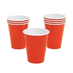 12 oz. Orange Paper Cups