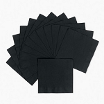 20 ct Black Beverage Napkins